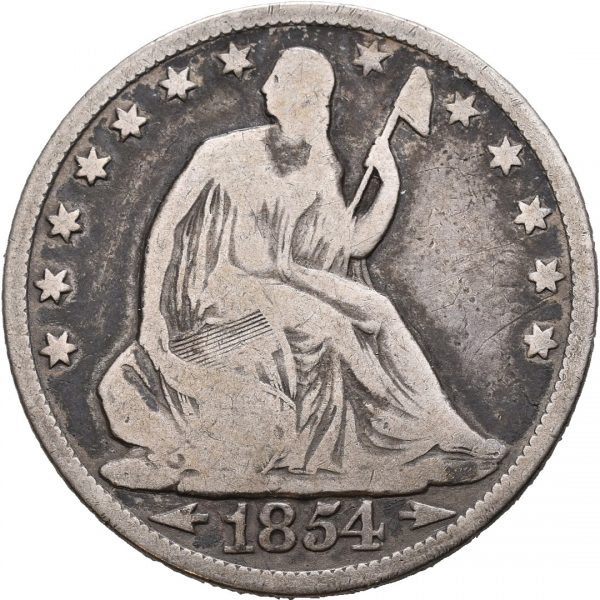 1854 USA 1/2 dollar, 1/1-