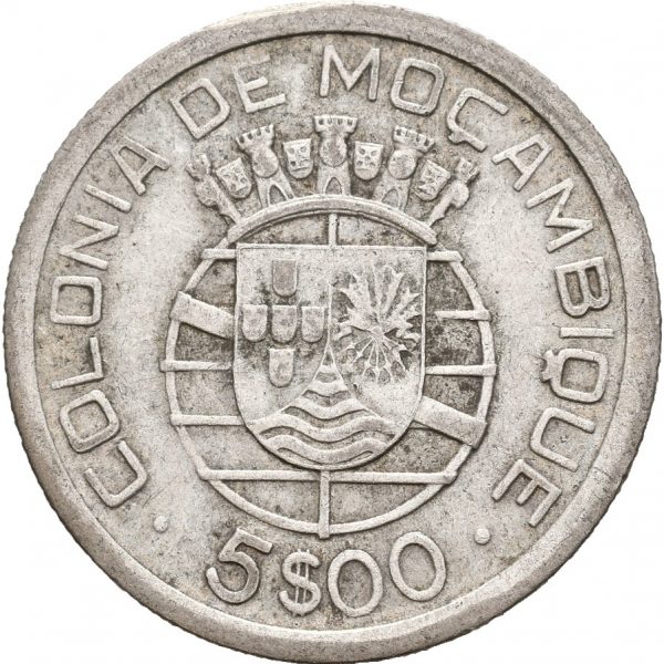 1949  Mozambique 5 escudos, 1+/01