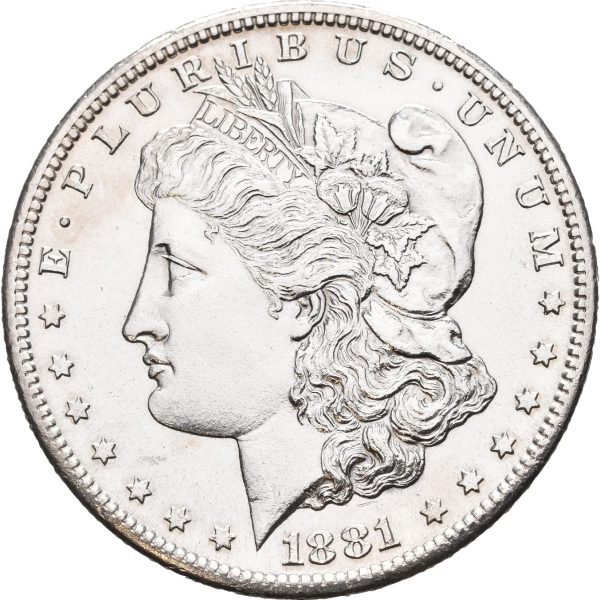 1881  USA dollar San Francisco, lett renset, 0/01
