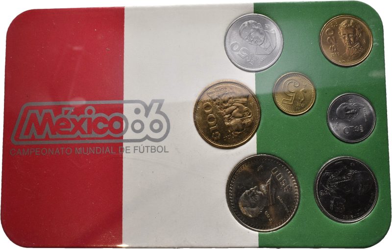 1988 Mexico myntsett FIFA World Cup, ulike metaller, 0