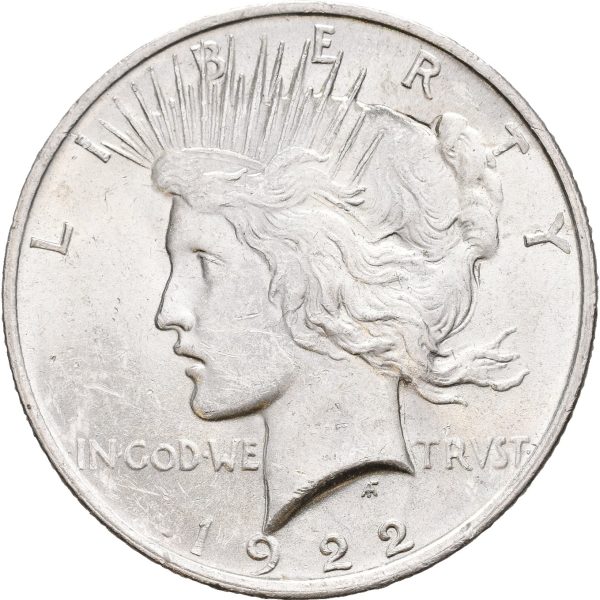 1922  USA dollar, Philadelphia, kantmerker, 0/01