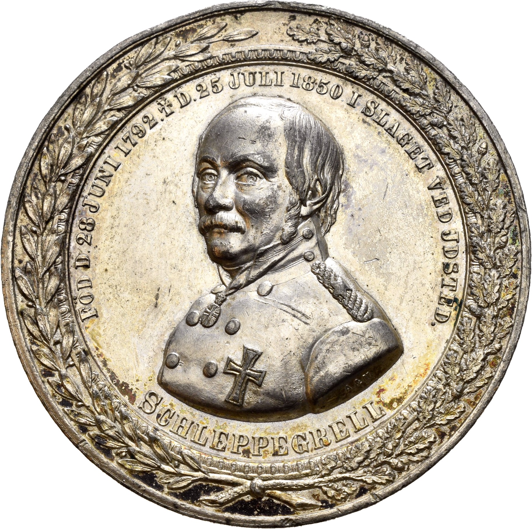Generalmajor Frederik Adolph von Schleppegrell, tinn, 45 mm, 01