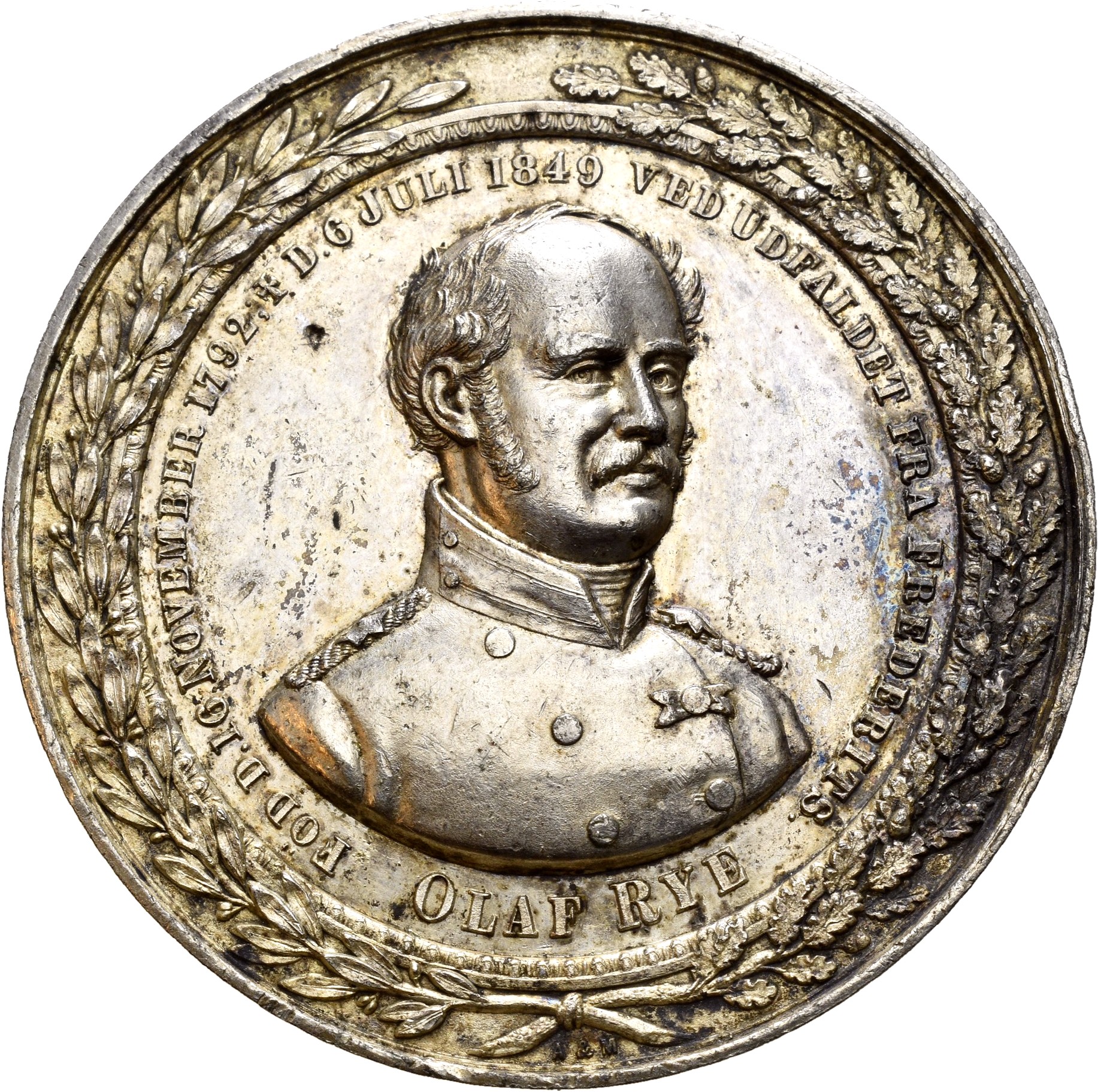 Generalmajor Olaf Rye, tinn, 45 mm, 01