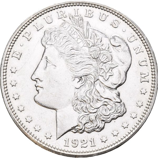 1921 USA dollar, Denver, små hairlines, renset, 0/01