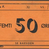 Kredittmerke Oslo Staniol & Metalkapapselfabrik 50 øre, 1+