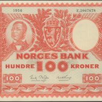 1956 100 kroner E.2067678, 4. utgave, 1