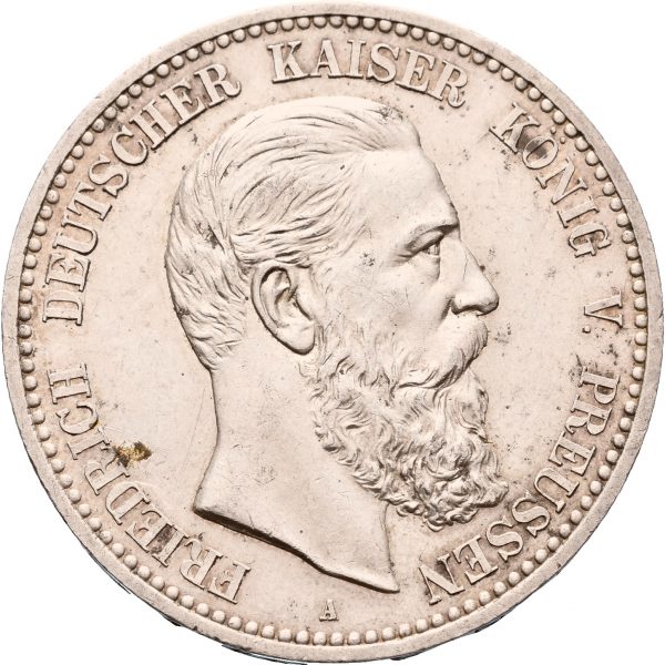 1888  Preussen 5 mark A Friedrich III., 01