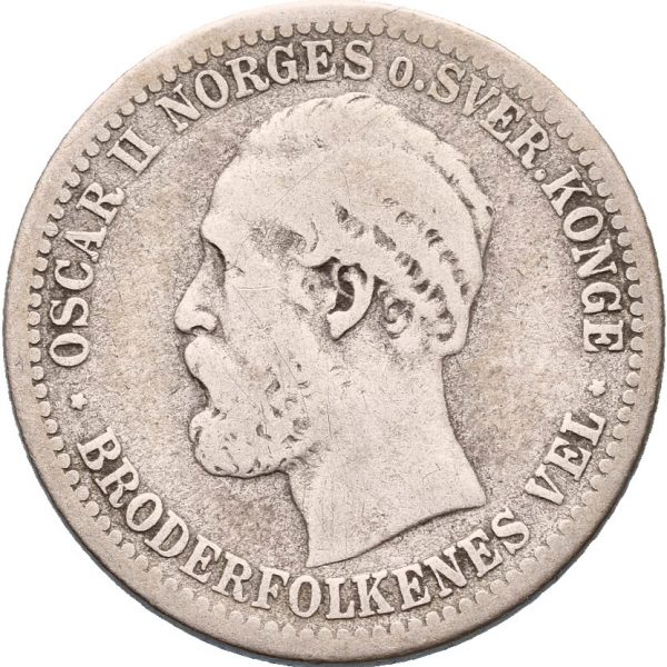 1885  50 øre Oscar II., 1-