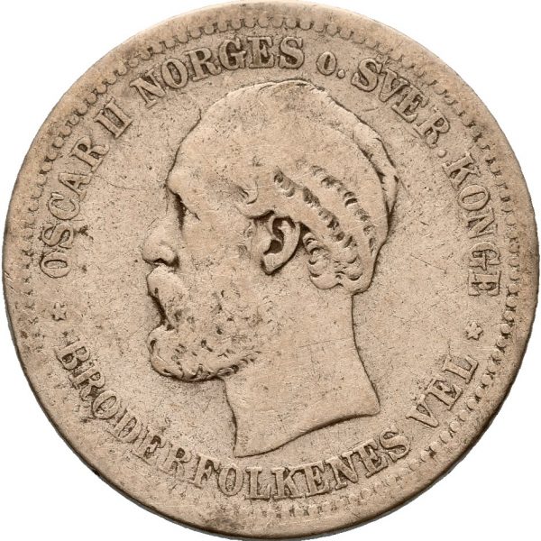 1888 1 krone Oscar II, 1-