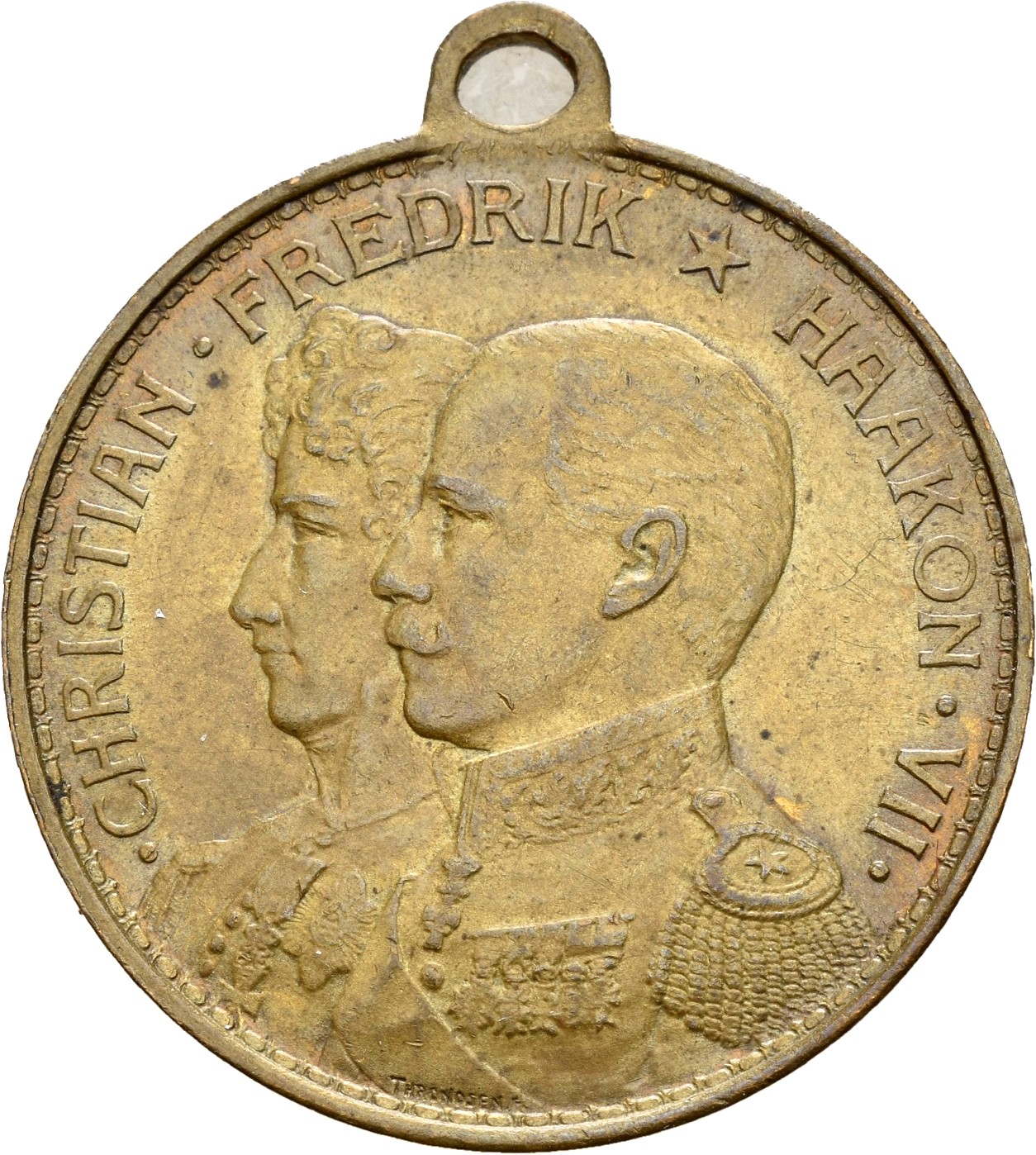 1914 17. mai  Christian Fredrig, Kong Haakon VII, bronse, 0