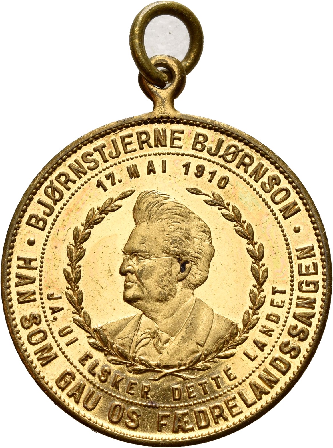 1910 17. mai Bjørnstjerne Bjørnsonn forgylt bronse, 0