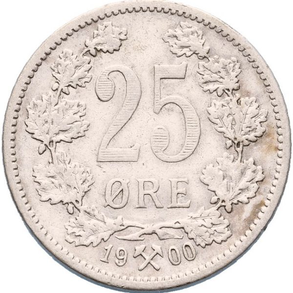1900 25 øre Oscar II, 1