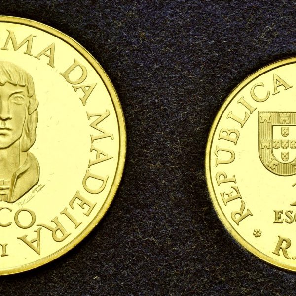 1981 Portugal 100 og 25 escudos Madeira Island Regional Autonomy, .925 sølv, proof