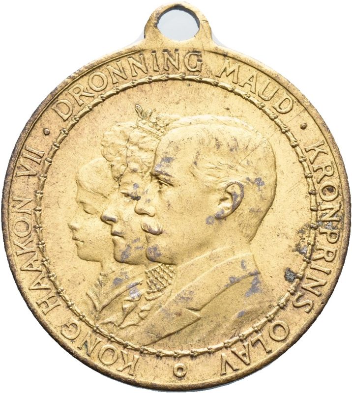 1909 17.mai, forgylt bronse, 1+/01