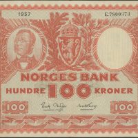 1957 100 kroner E.7800373, 1