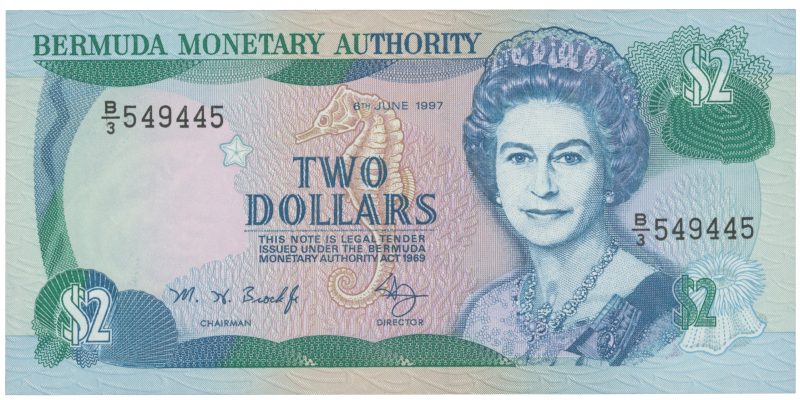1997 Bermuda 2 dollars Elizabeth II, 0