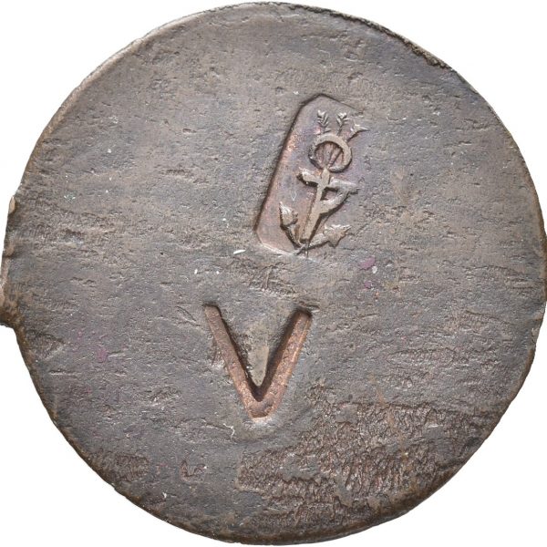 ca 1810 Ankers polett stor med V, 1+