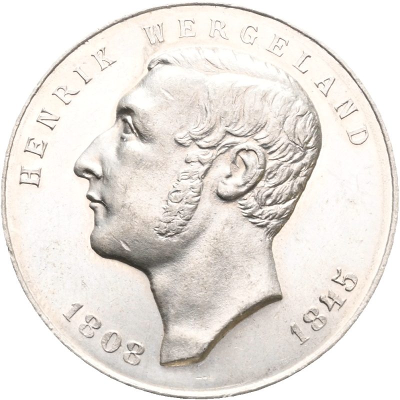 1881 17.mai medalje u/hempe, tinn, limrester på revers, 01