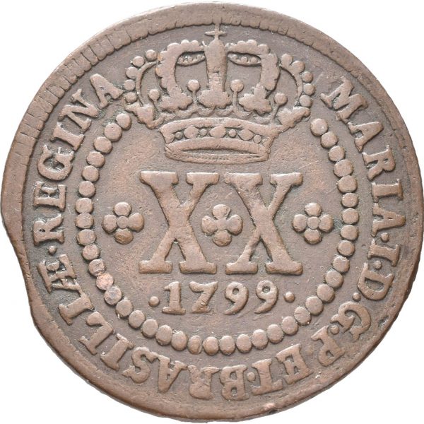 1799  Brasil 20 reis Maria I, 1+