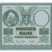 1965 50 kroner F.0460623, 1/1+