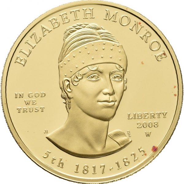 2008  USA 10 dollars Elizabeth Monroe, West Point mint, proof