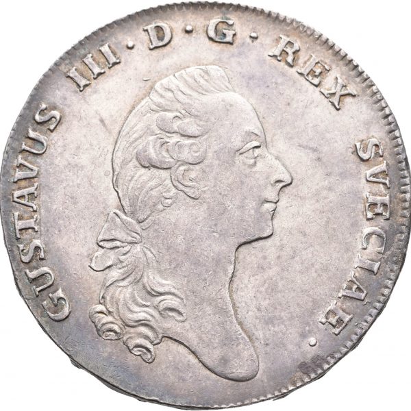1779 Sverige riksdaler Gustav III, 1+/01
