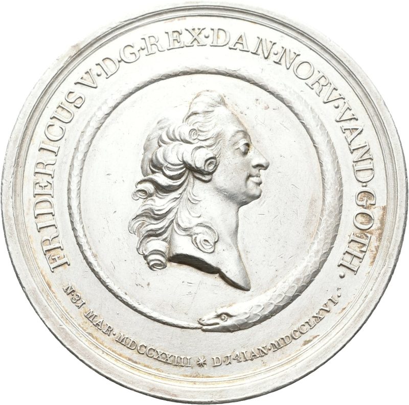 1766 Danmark Frederik V's død, Adzer, små riper, 01