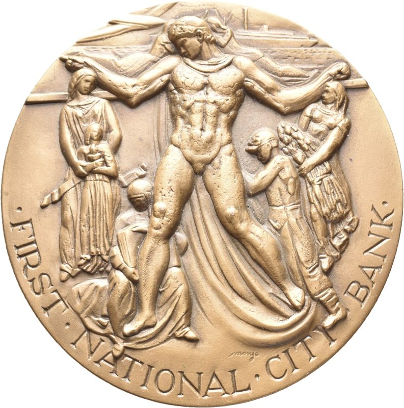 USA First National City Bank New York 1812-1962, 76 mm, bronse, 0/01
