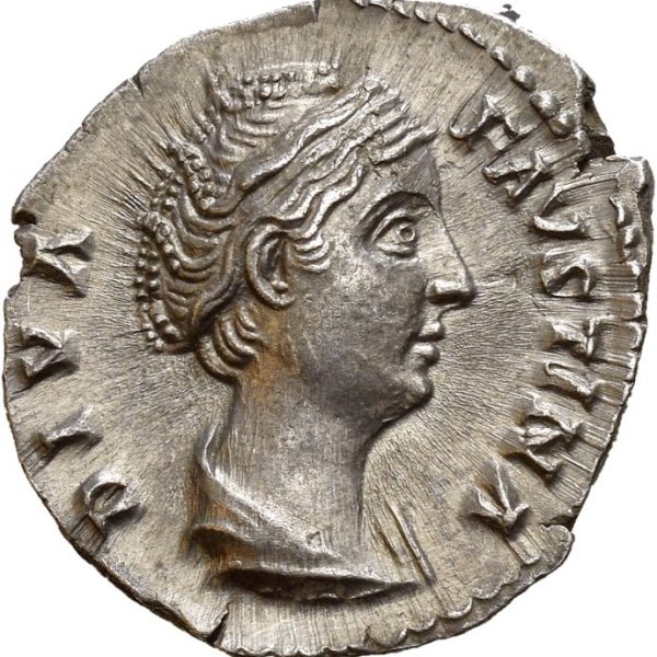 AR denarius Faustina Sr. (d. 141 AD) Roma, 01