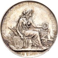 1880 Søndre Trondhjems Amts Landhusholdningsselskab, mindre belønningsmedalje, Throndsen, 25 mm, sølv, 0/01
