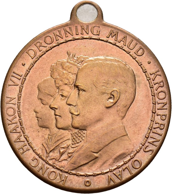 1909 17.mai, kongefamilien, bronse, 0/01