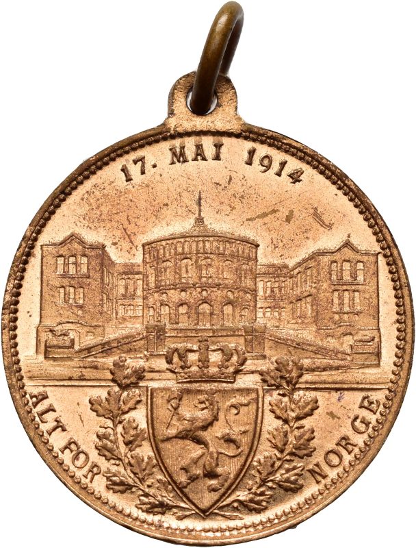1914 17. mai, Stortingsbygningen, forgylt bronse, 0/01