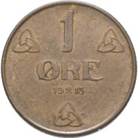 1915 1 øre Haakon VII, 01