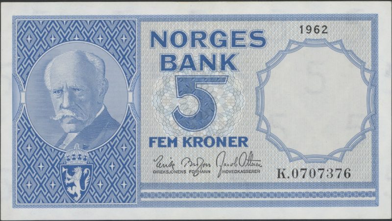 1962 5 kroner K.0707376, 01