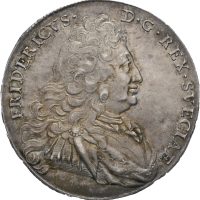1734 Sverige riksdaler Frederik I, sjelden, 1+/01
