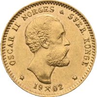 1902 10 kroner Oscar II, 1+