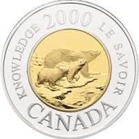 2000 Canada 2 dollar Elizabeth II, bimetallic - gull og sølv, proof