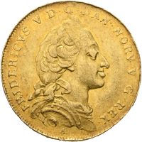 1758 Danmark Ebenezerdukaten Frederik V, 1+