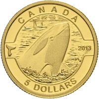 2013 Canada 5 dollars Elizabeth II, 1/10 oz. gull. Pro