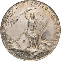 1899 Pressens tivoliuke, Throndsen, 35 mm, sølv, ujevn patina, 01