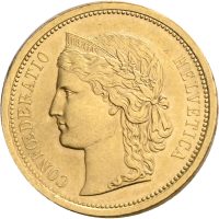 1896 B Sveits 20 francs, Libertas, 6,45 g .900 gull, 01