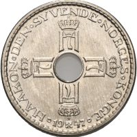 1947 1 krone Haakon VII, 0