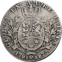 1777 speciedaler Christian VII, 1/1-