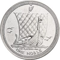 1985  Isle of Man 1 noble Elizabeth II, 31,10 g .999 platina, 0/01