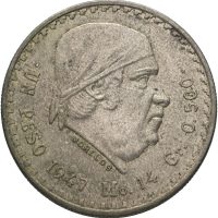 1947 Mexico 1 peso, 01