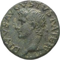 34-37 e.Kr. Æ ass Divus Augustus, 11,43 g, preget under Tiberius, Roma, 1+/01