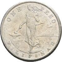 1908 S Filippinene 1 peso, San Francisco, 1+