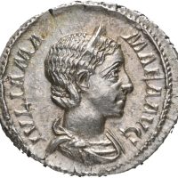 223 e. Kr. AR denarius Julia Mamaea (d. 235 e.Kr.), Roma, 01