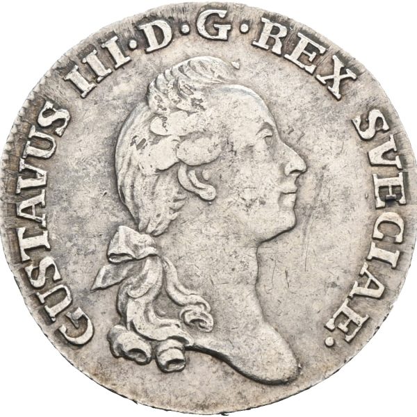 1779 Sverige 1/6 riksdaler Gustav III, 1