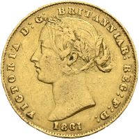 1861  Australia sovereign Victoria, 7,988 g .917 gull, 1/1+